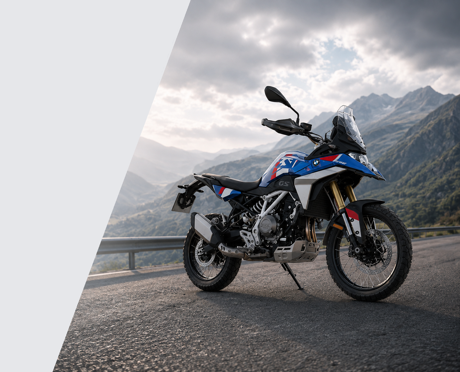 BMW Motorrad adventure bike on a mountain road